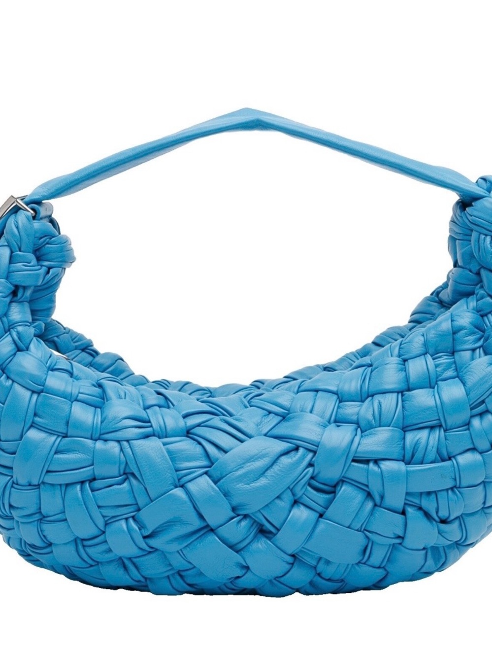 Bottega Veneta Intrecciato Banana Shoulder Bag in Blue - Picture 3 of 12